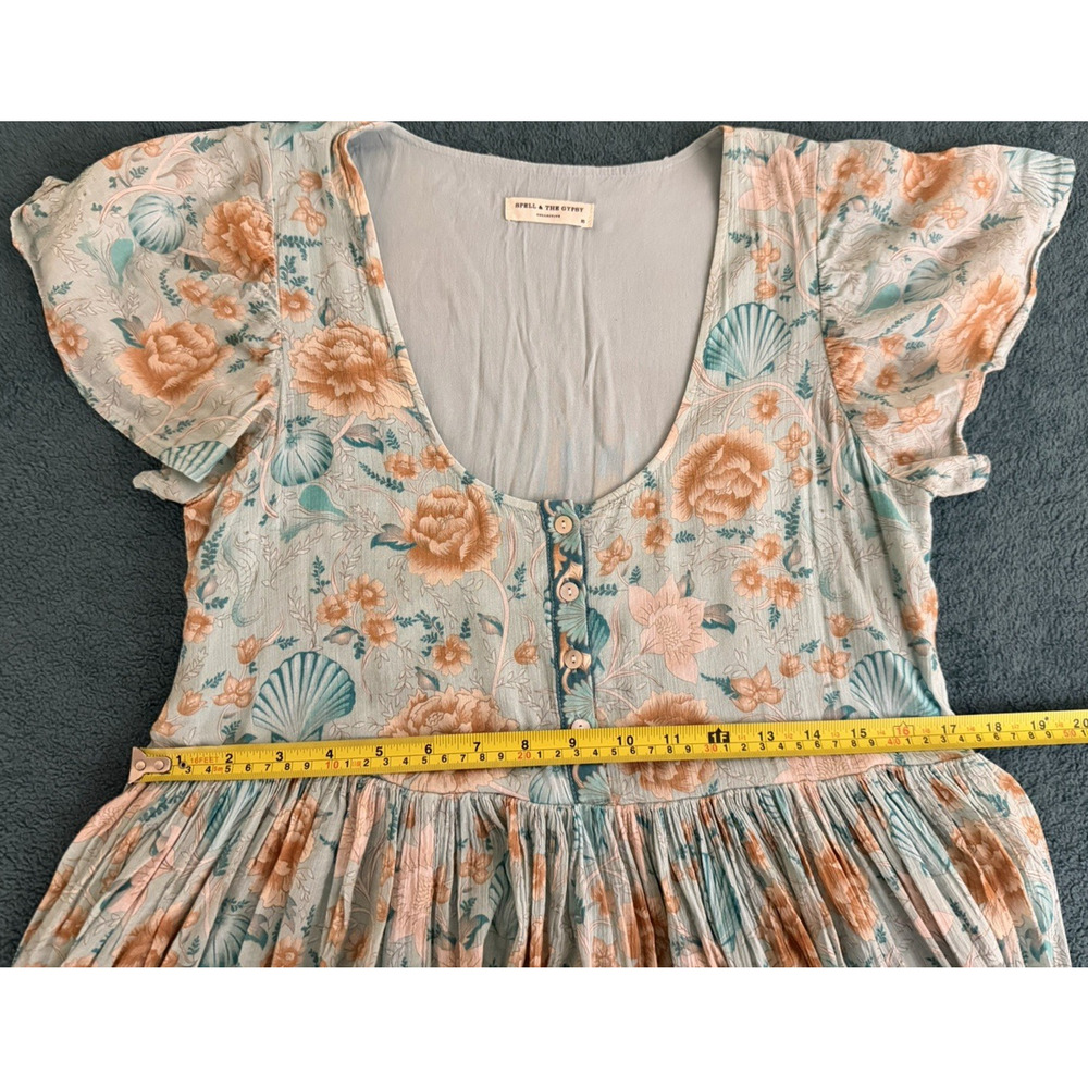 Spell & The Gypsy Collective Seashell Mini Dress in Seafoam Size XS - Picture 8 of 9